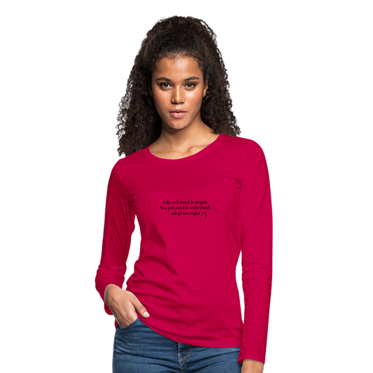 Women's Premium Long Sleeve T-Shirt - dark pink
