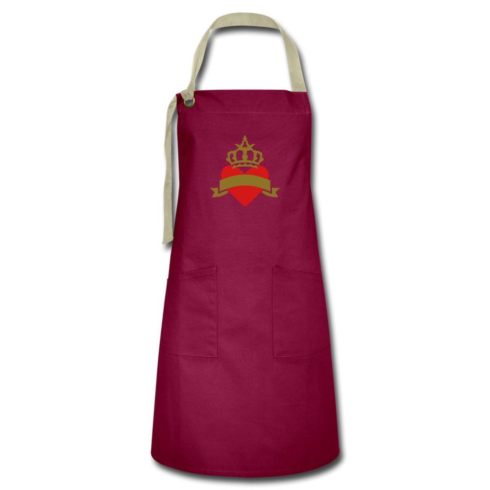 Artisan Apron - burgundy/khaki