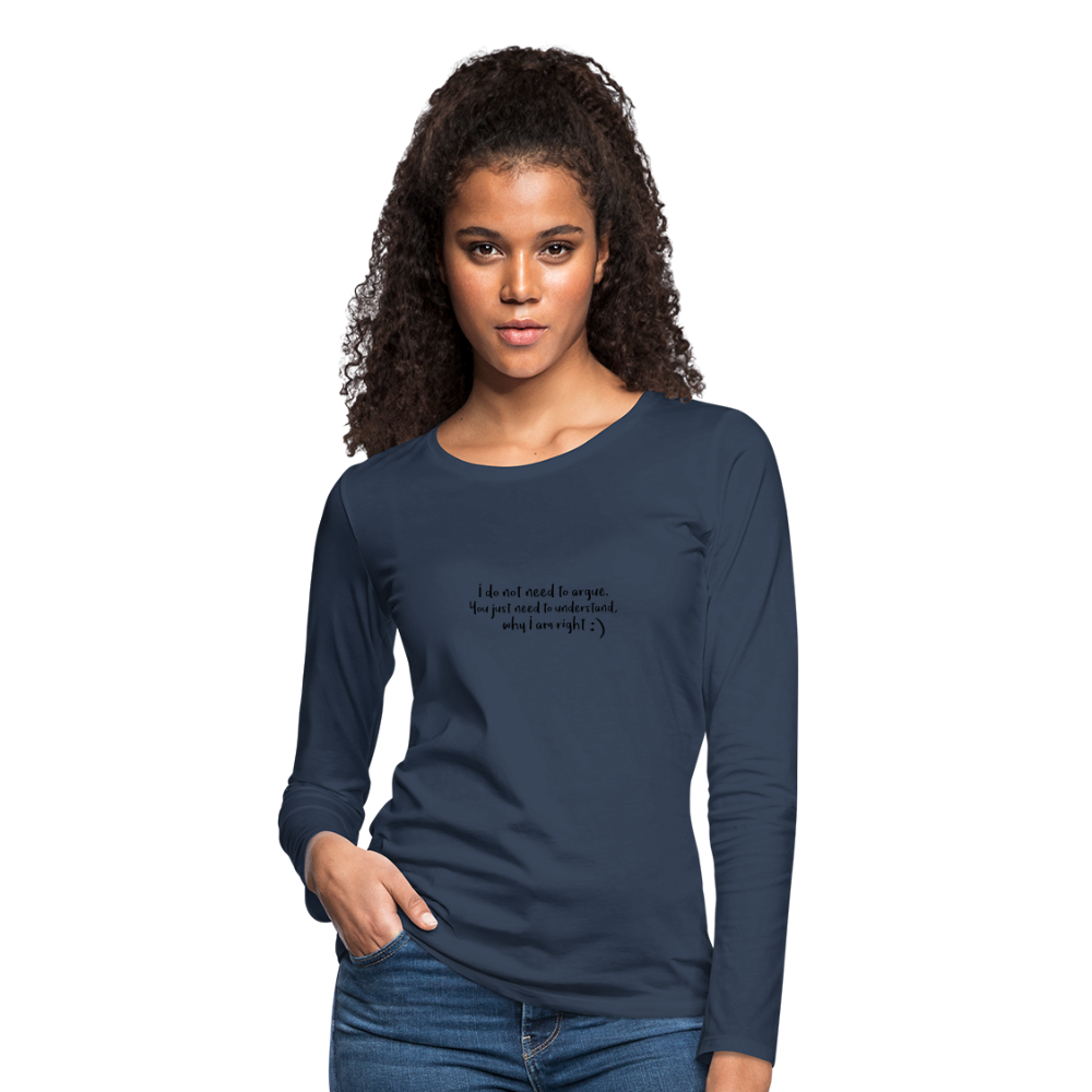 Women's Premium Long Sleeve T-Shirt - navy