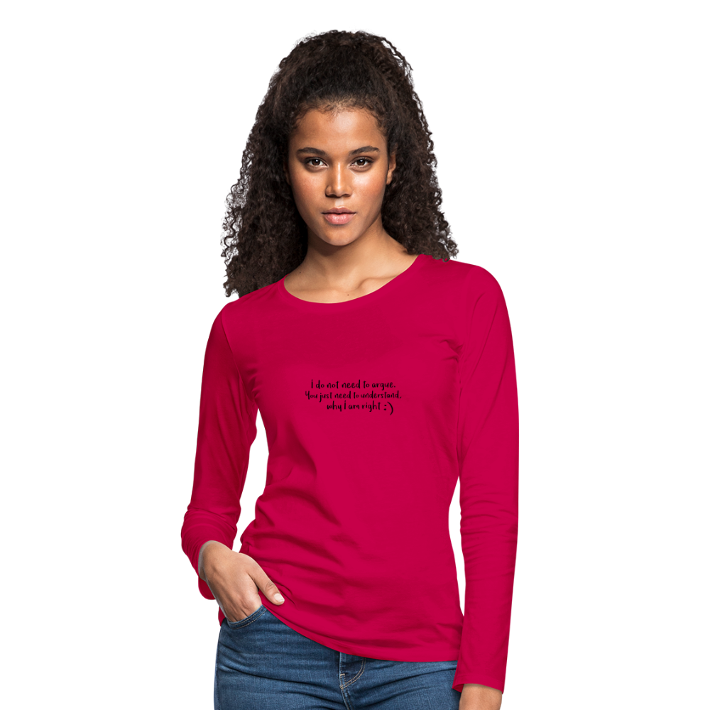 Women's Premium Long Sleeve T-Shirt - dark pink