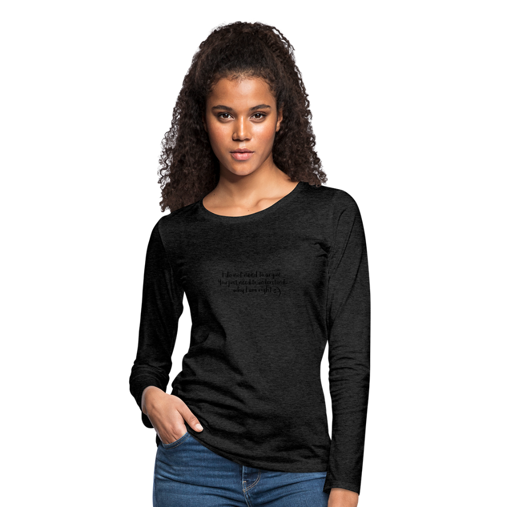 Women's Premium Long Sleeve T-Shirt - charcoal gray