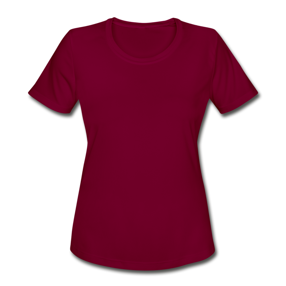 Women's Moisture Wicking Performance T-Shirt - burgundy