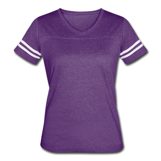 Women’s Vintage Sport T-Shirt - vintage purple/white